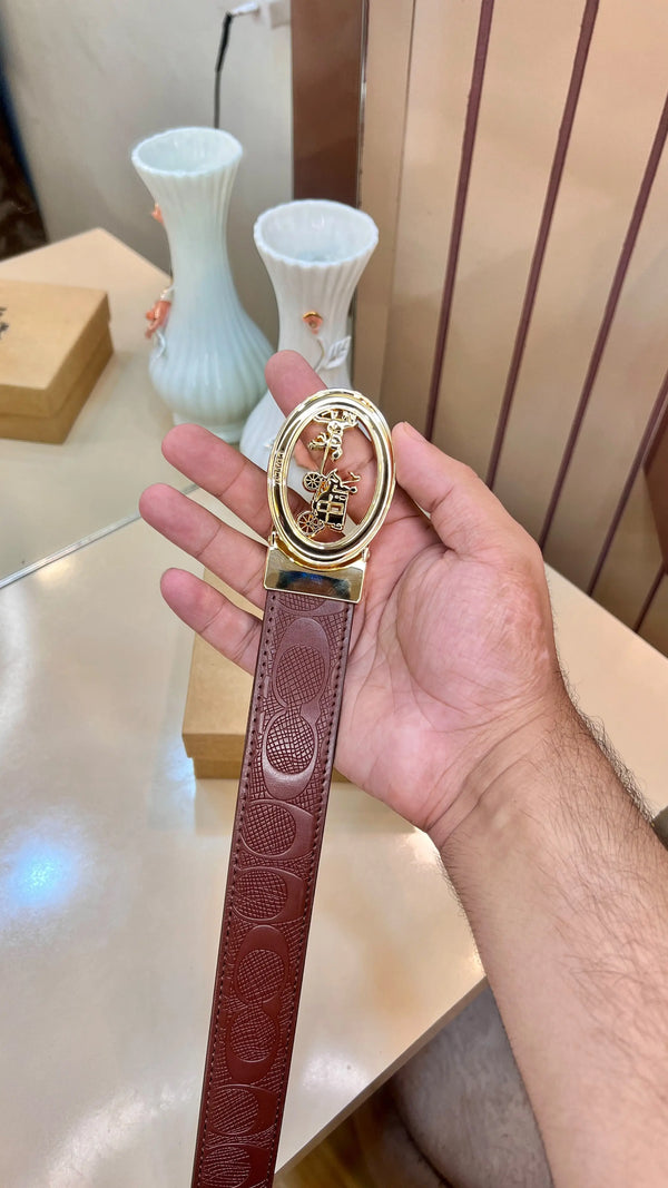 COACH PREMIUM QUALITY IMP EMBOSSED REVERSEABLE BELT WITH OG BOX CH-412