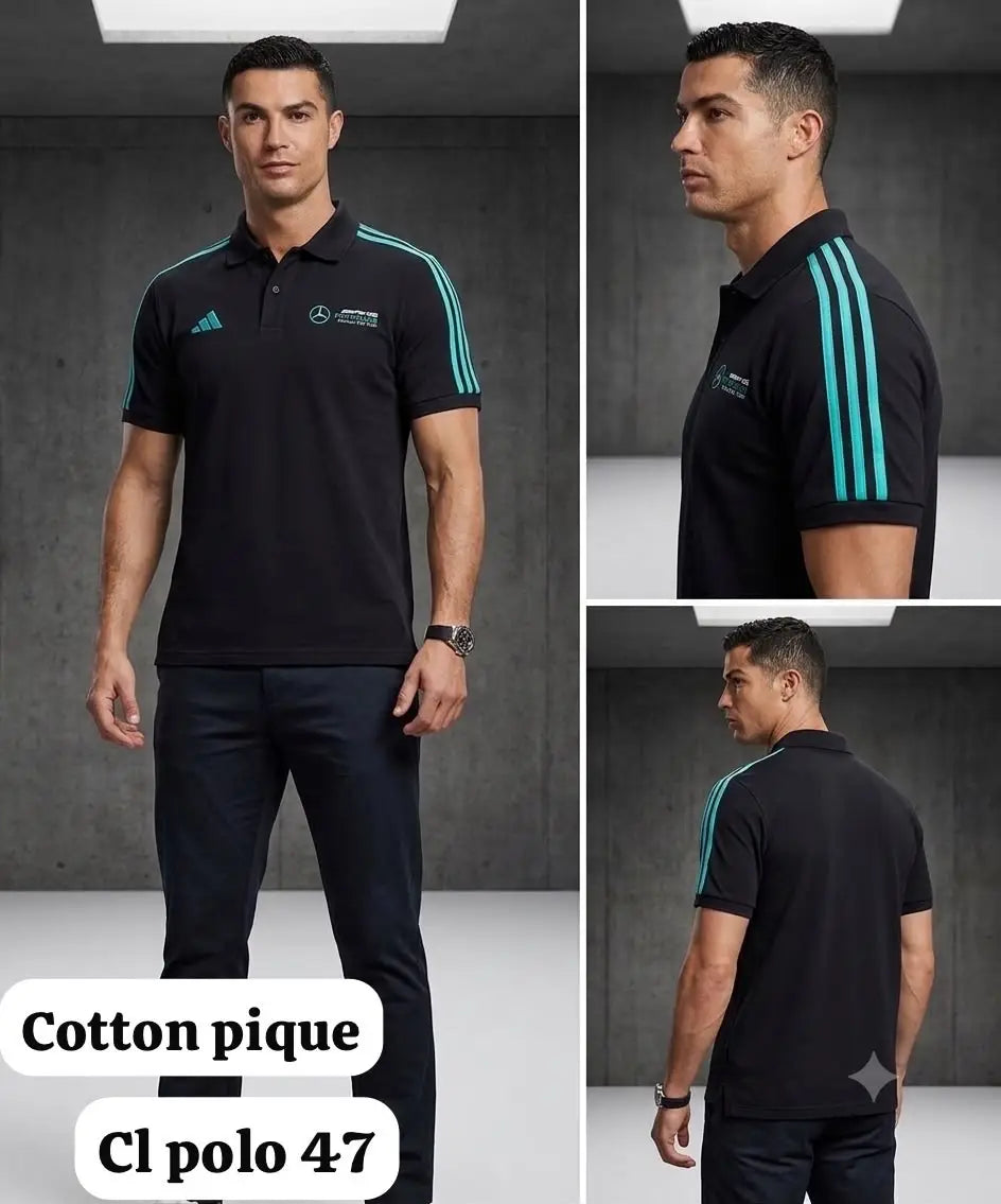 Adida s Navy Blue Premium Polo T-shirt