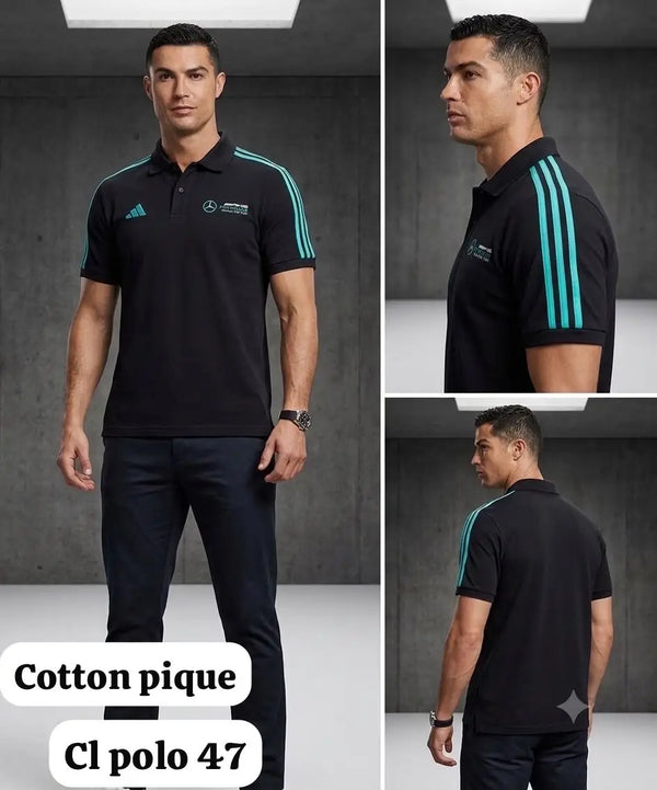 Adida s Navy Blue Premium Polo T-shirt