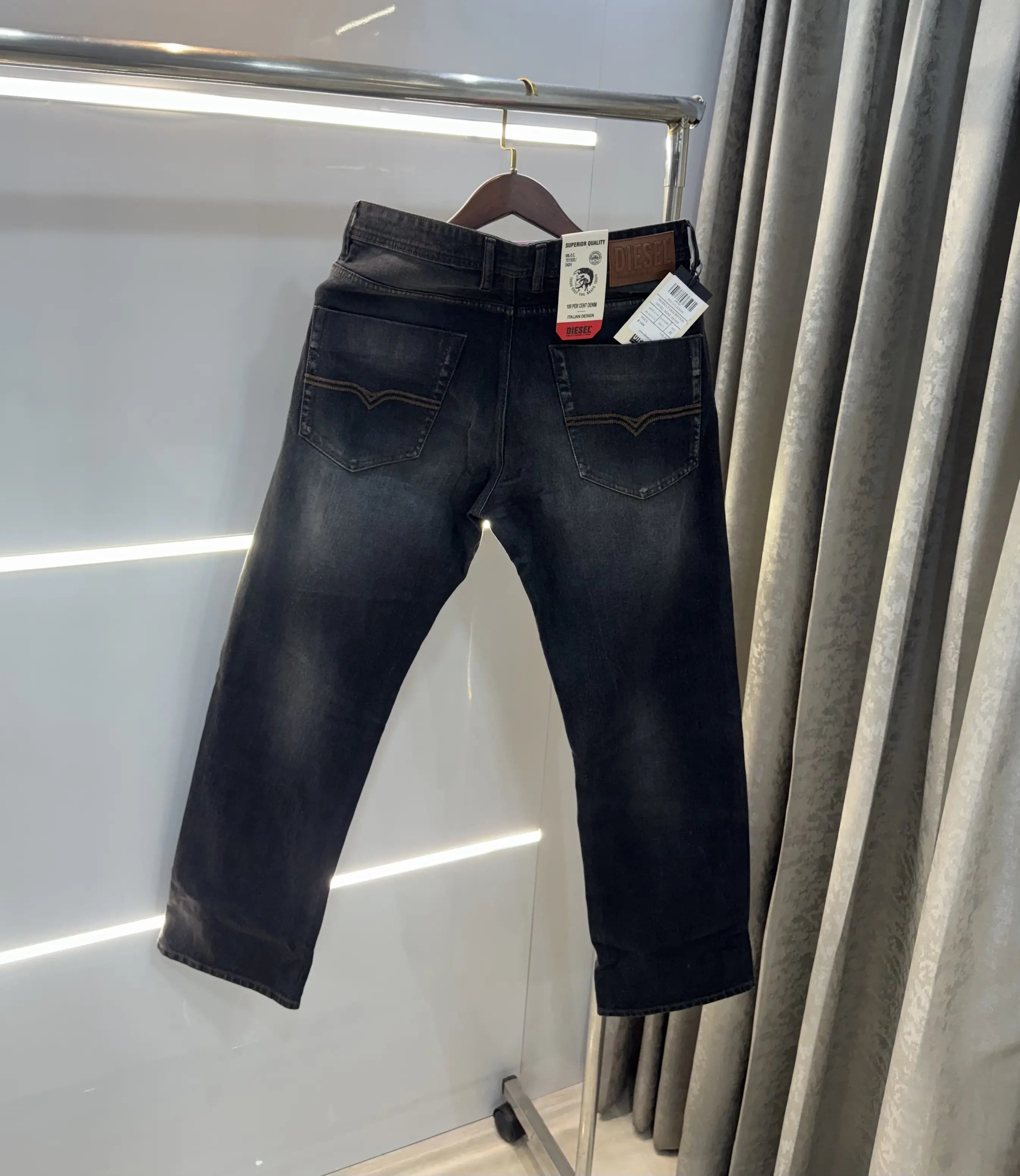 Diesel Carbon Black Imported Premium Denim Secondary image