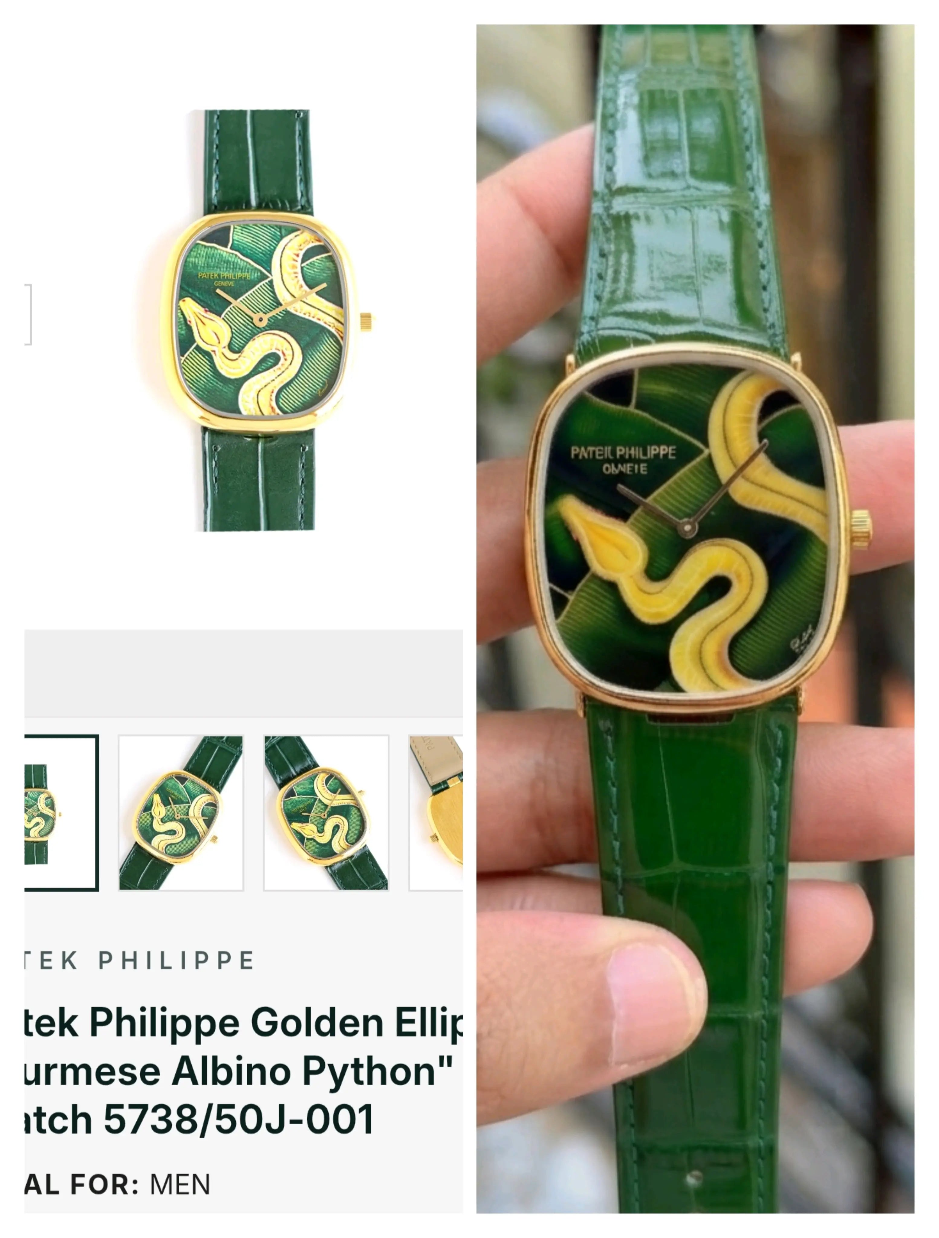 Patek Philippe Golden Ellipse “Burmese Albino Python”