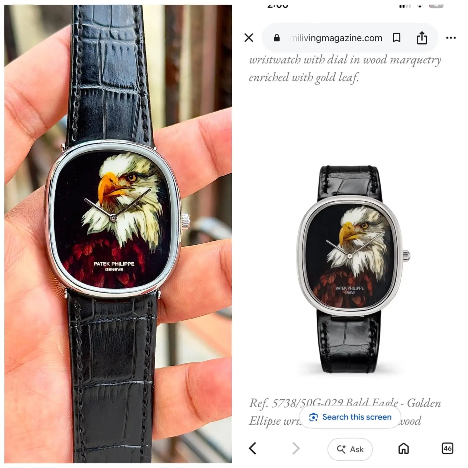 Patek Philippe Golden Ellipse "Bald Eagle" Secondary image