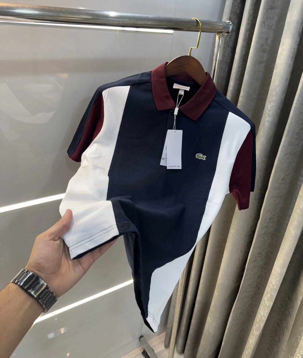 Lacost e Maroon Embroidery Logo Premium Polo T-Shirt