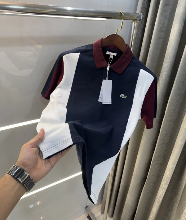 Lacost e Maroon Embroidery Logo Premium Polo T-Shirt