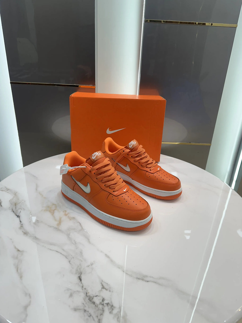 Nike_Airforce 1 Low Retro Safety Orange Sneakers