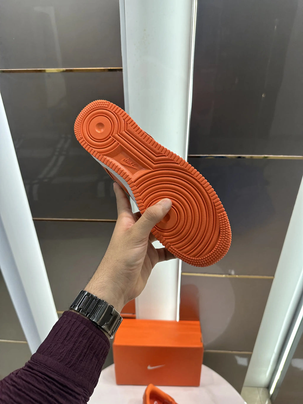 Nike_Airforce 1 Low Retro Safety Orange Sneakers