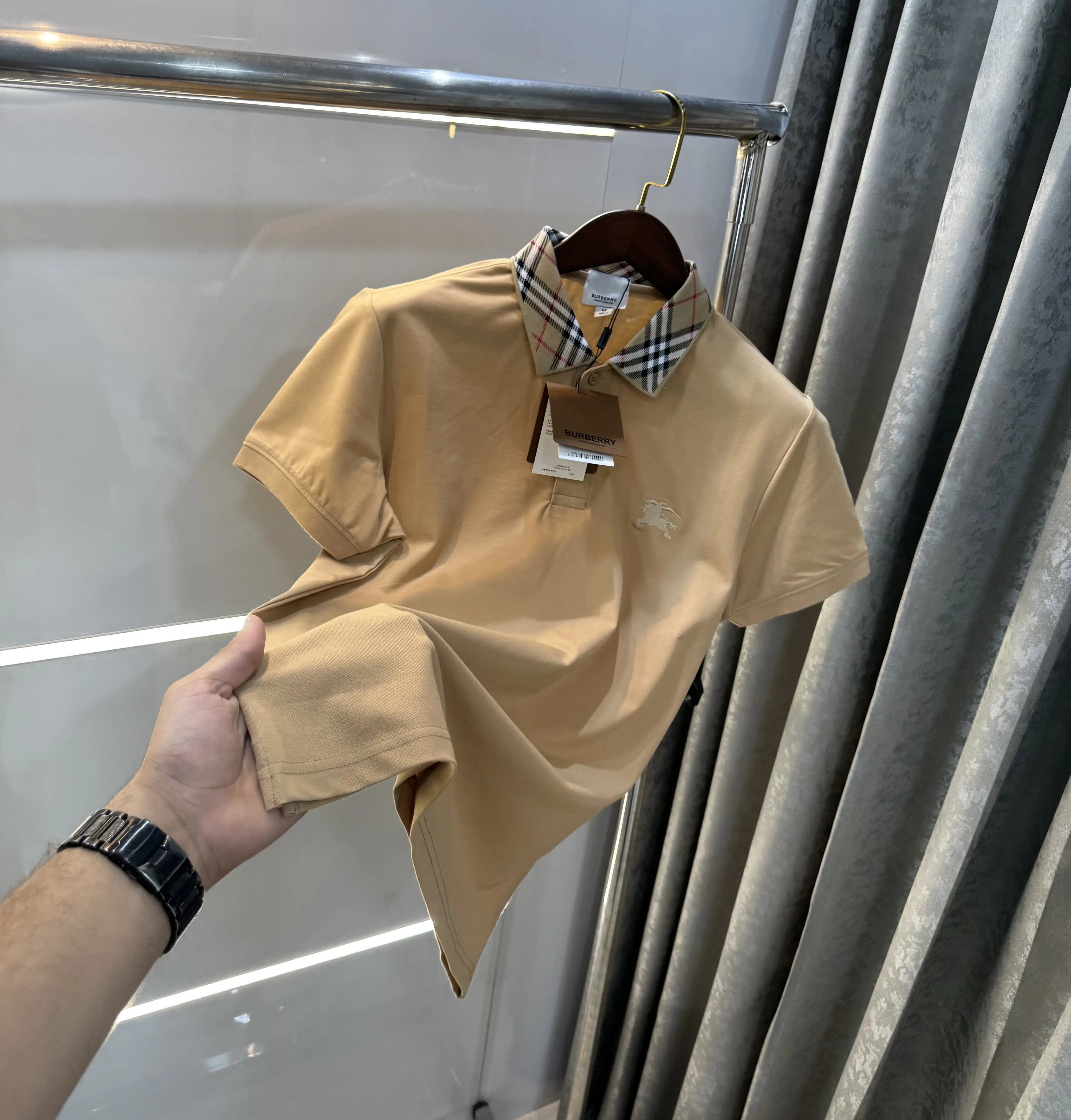 Burberr y Beige Imported Polo T-Shirt Main image