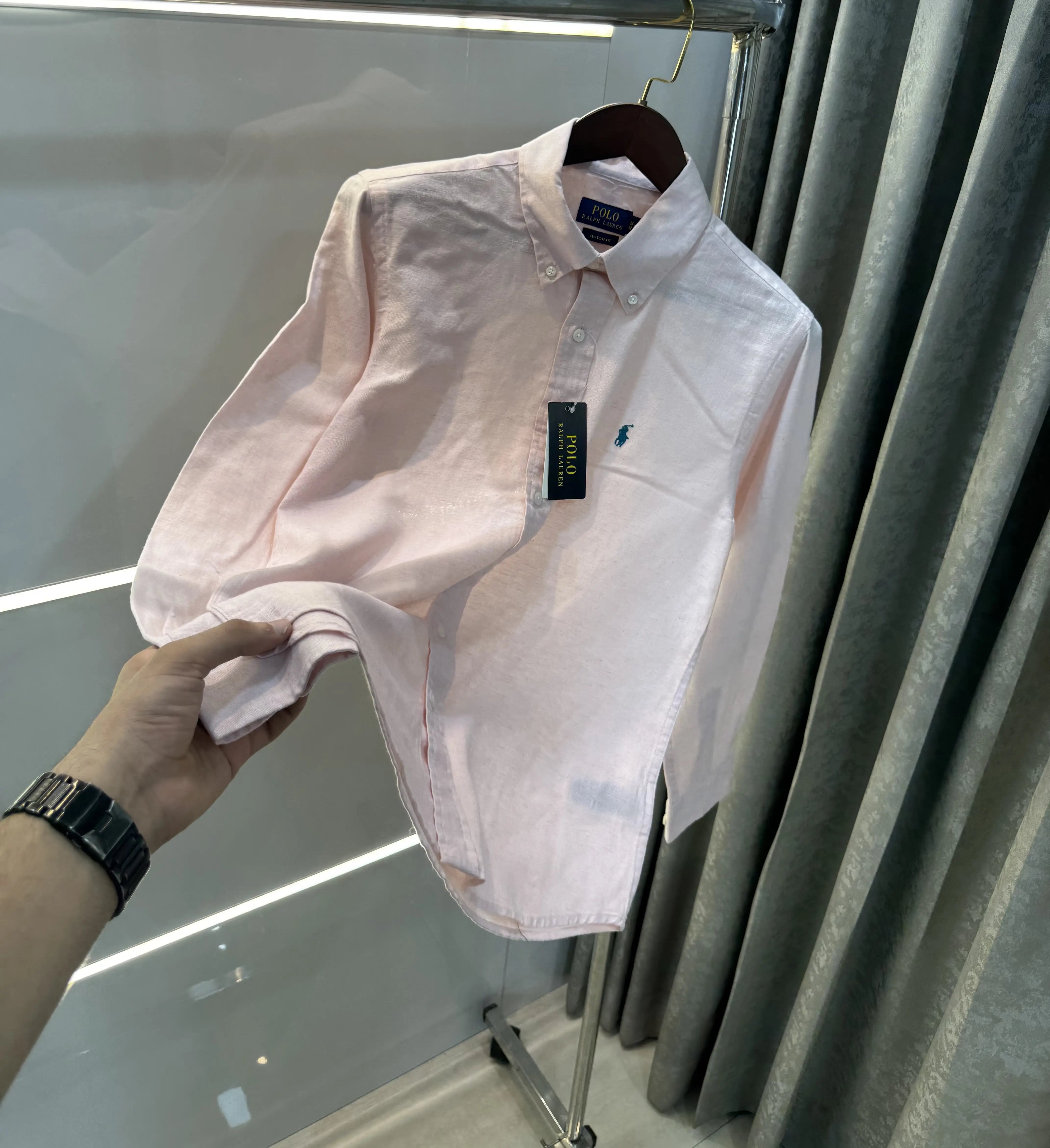 Ralph Lauren Pink Premium Linen Shirt Main image
