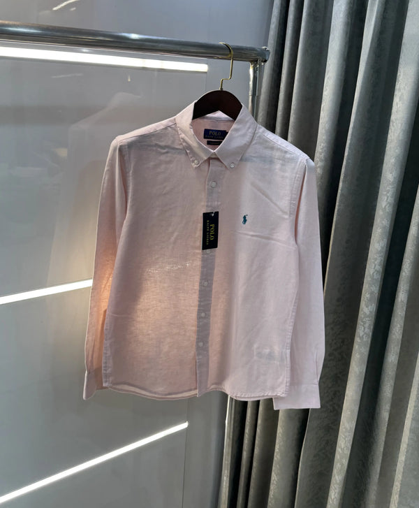 Ralph Lauren Pink Premium Linen Shirt