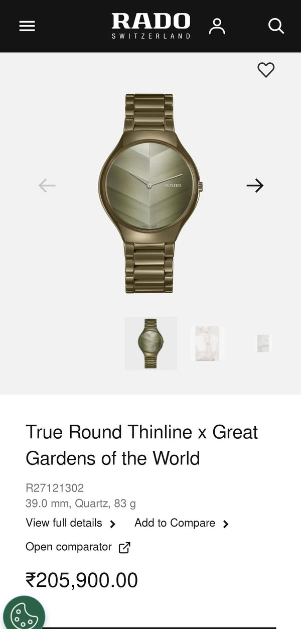 Rad o true Round thinline X Great Gardens of the world