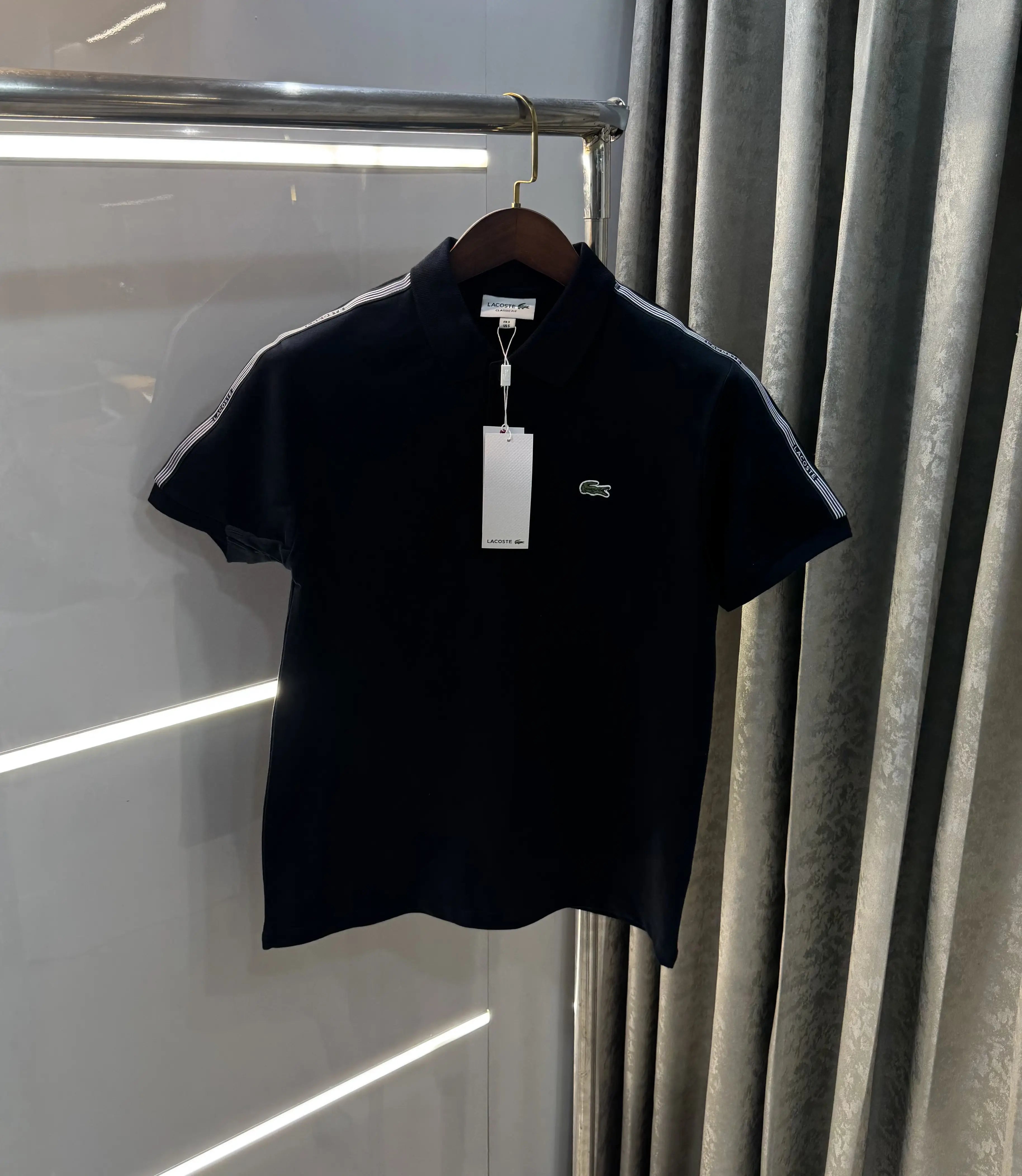 Lacost e Navy Blue Embroidery Logo Premium Polo T-Shirt Main image