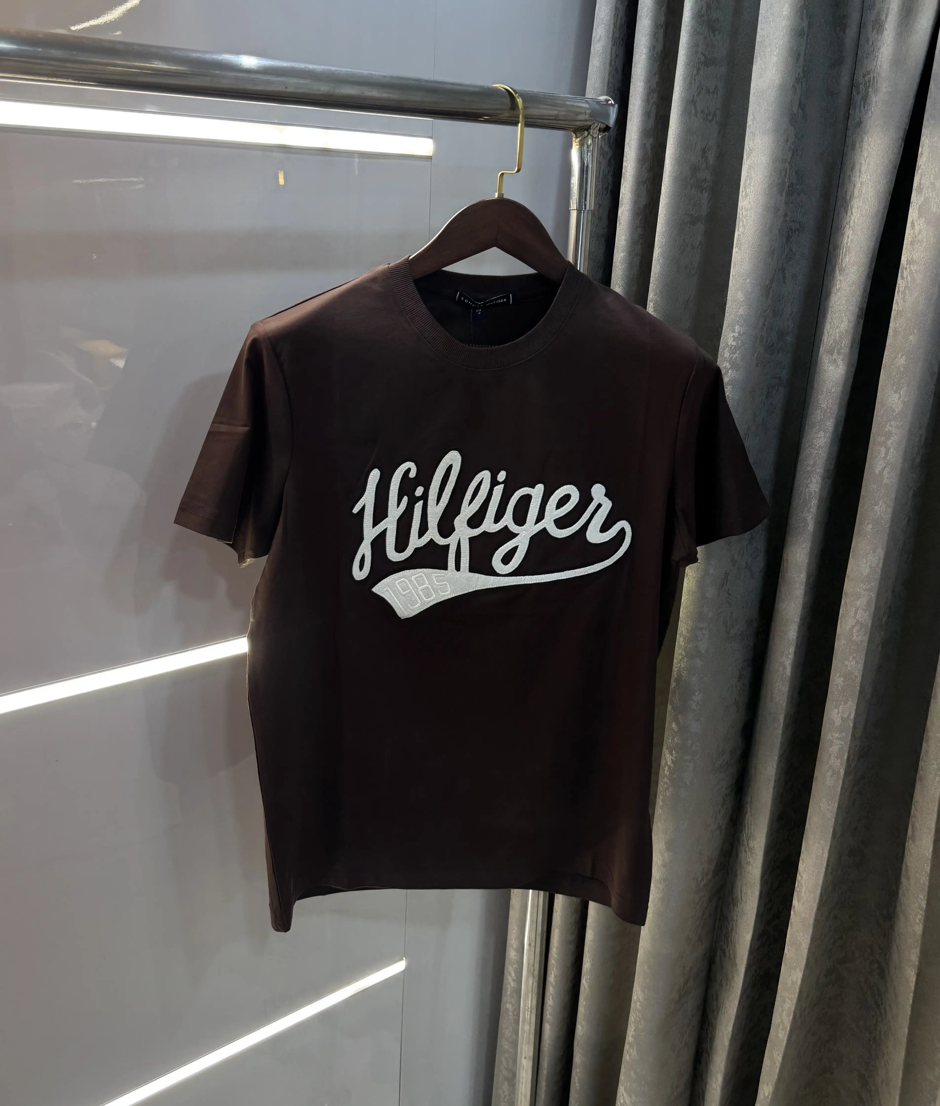 Tommy Hilfige Brown Embroidery Logo Premium T-Shirt Secondary image