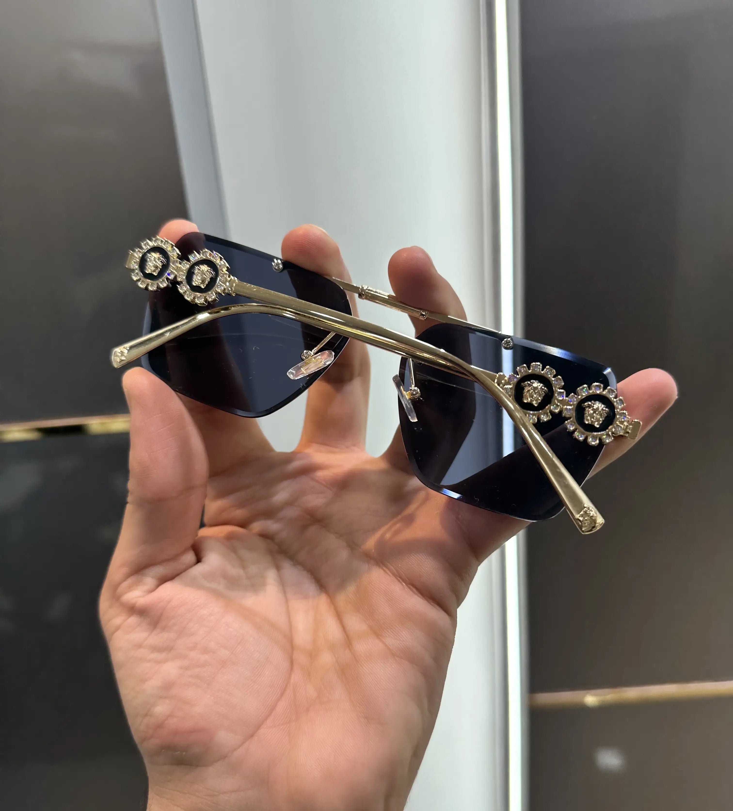 Versac e Gold Black Metal Premium Shades 3095 Secondary image