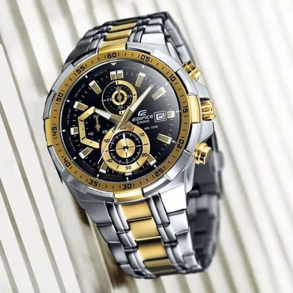 Edifice Casio Two Tone Black