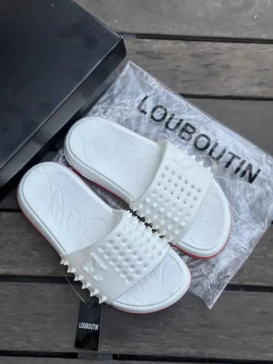 Christian Louboutin White Slide
