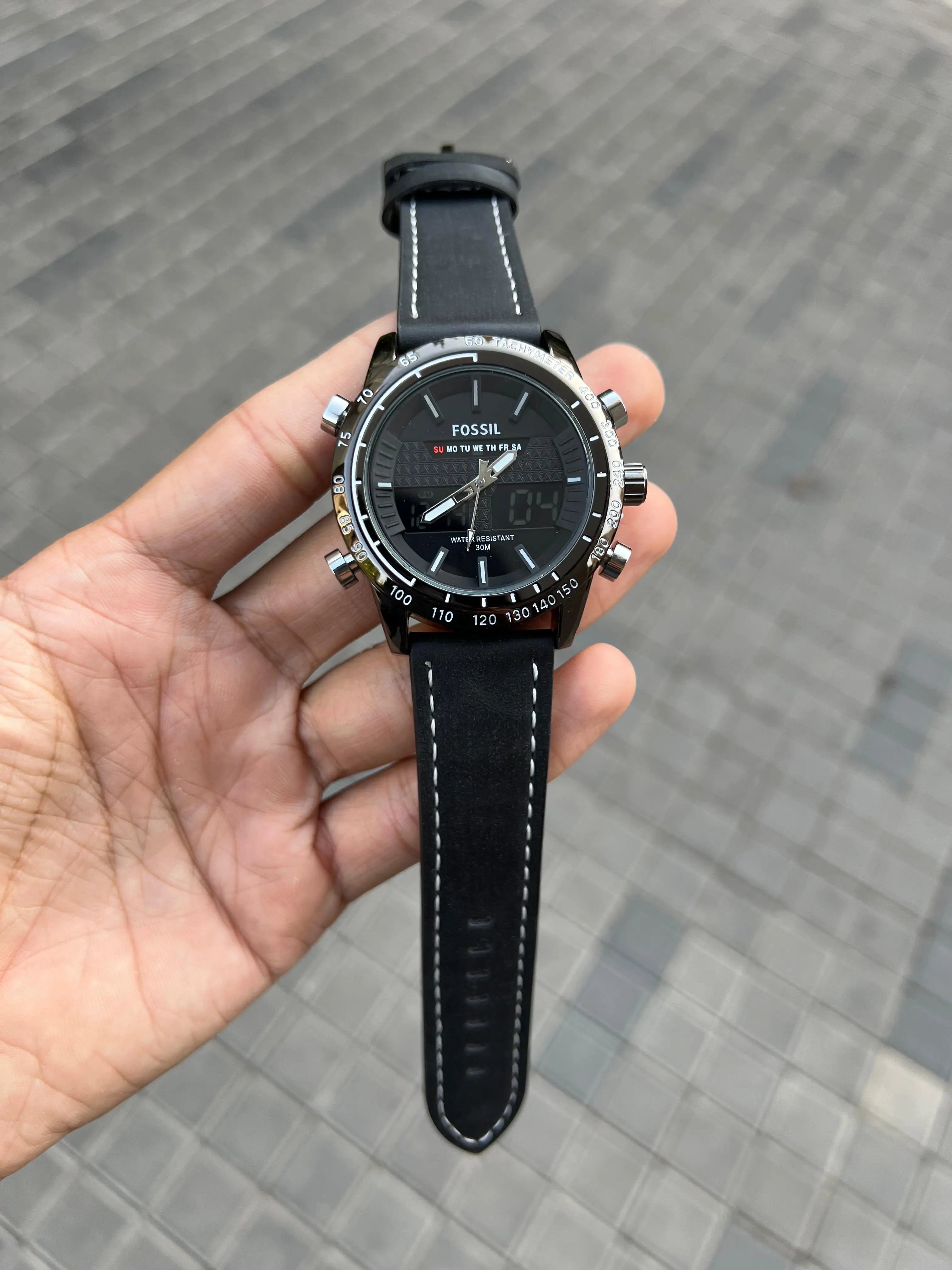 Fossi l Dual Time Full Black Main image