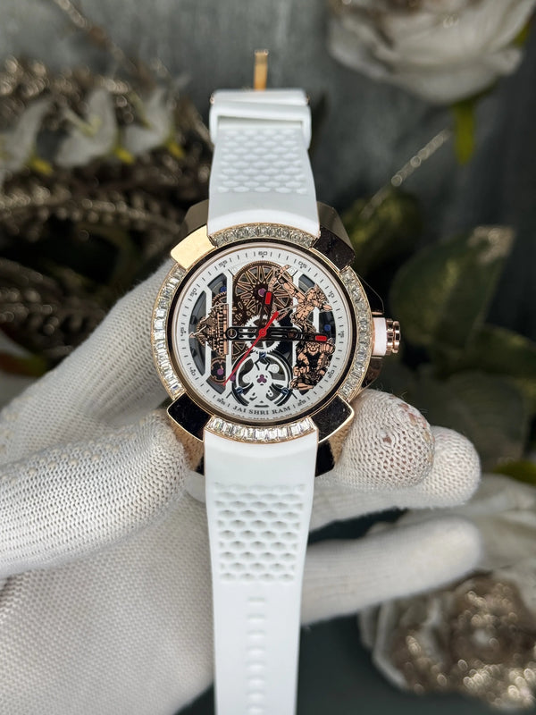 Jacob&Co. Ram Copper White Diamond Premium Quartz Watch
