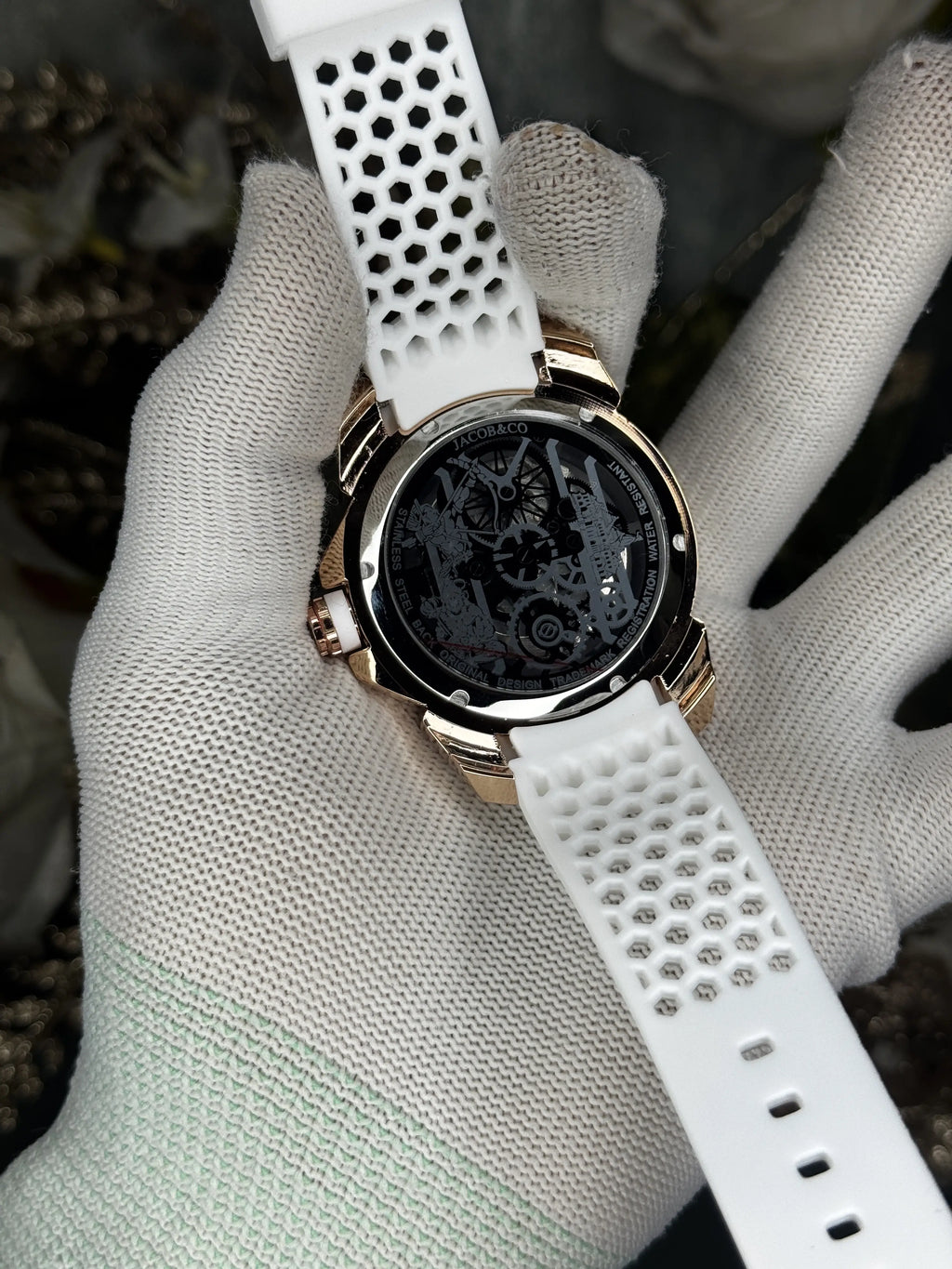 Jacob&Co. Ram Copper White Diamond Premium Quartz Watch