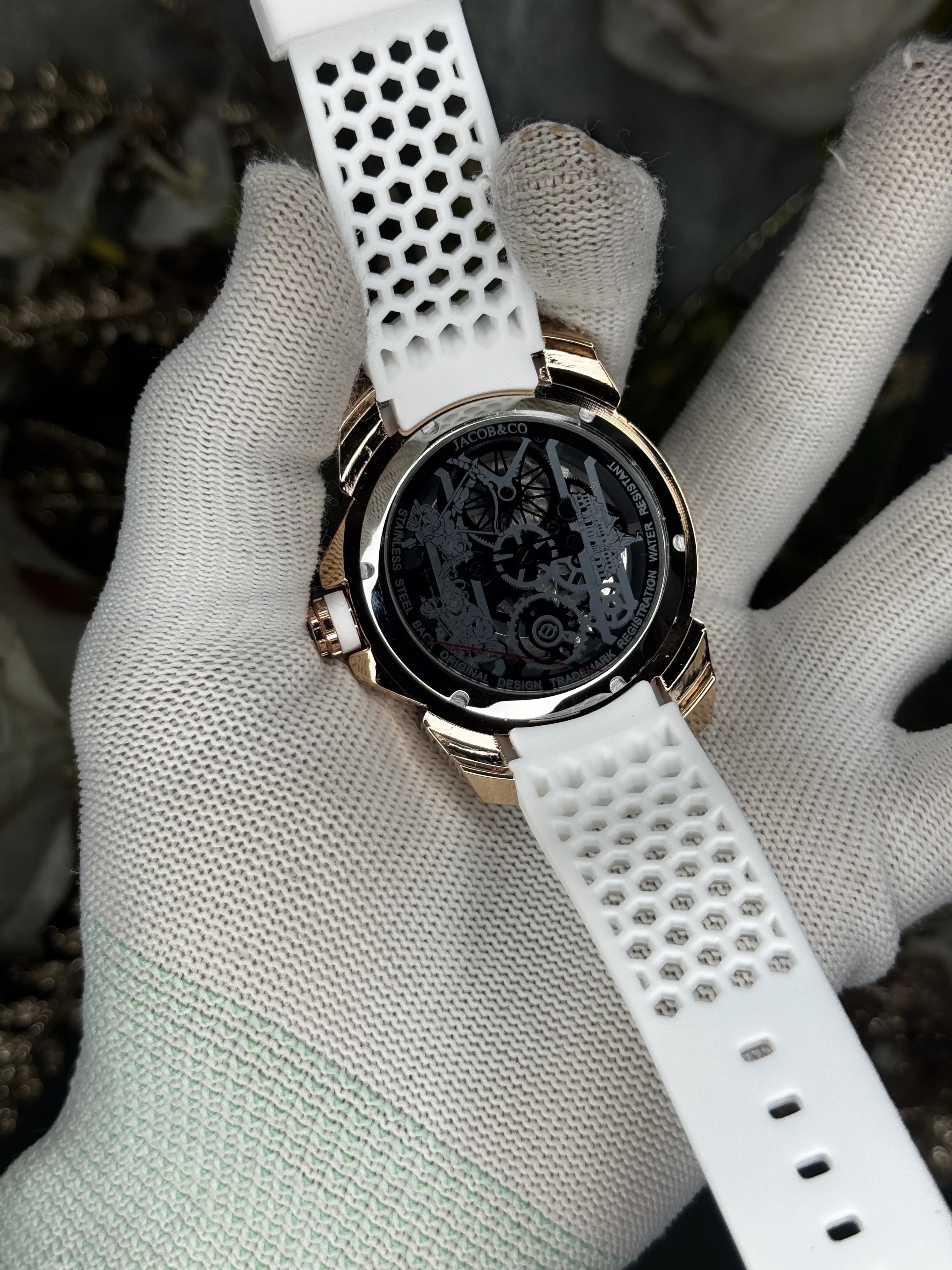 Jacob&Co. Ram Copper White Diamond Premium Quartz Watch