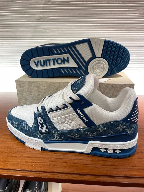Louis_Vuitton Trainer Denim Blue Sneakers