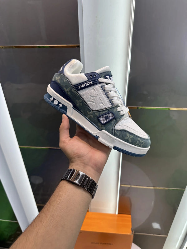 Louis_Vuitton Trainer Denim Blue Sneakers