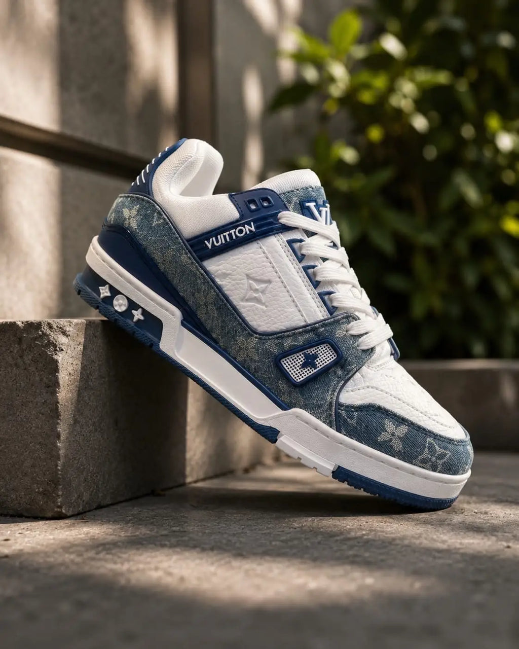 Louis_Vuitton Trainer Denim Blue Sneakers