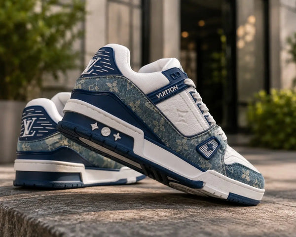 Louis_Vuitton Trainer Denim Blue Sneakers