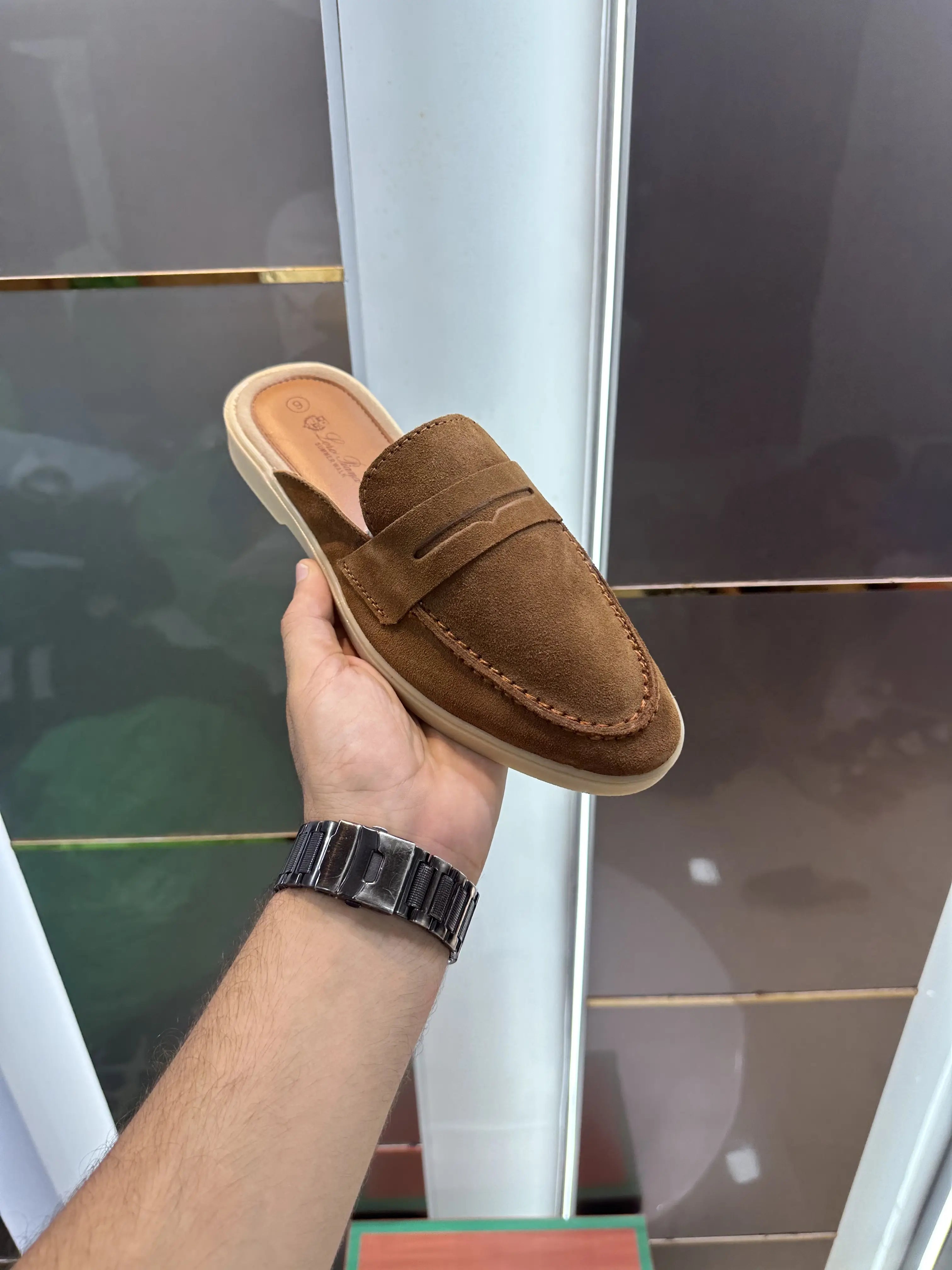 Loro_Piana Slip-Ons Tan Main image