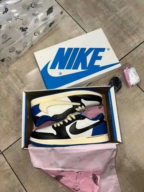 Jordan 1 Low Fragment X Travis Scott With Plastic Packing Semi UA Secondary image