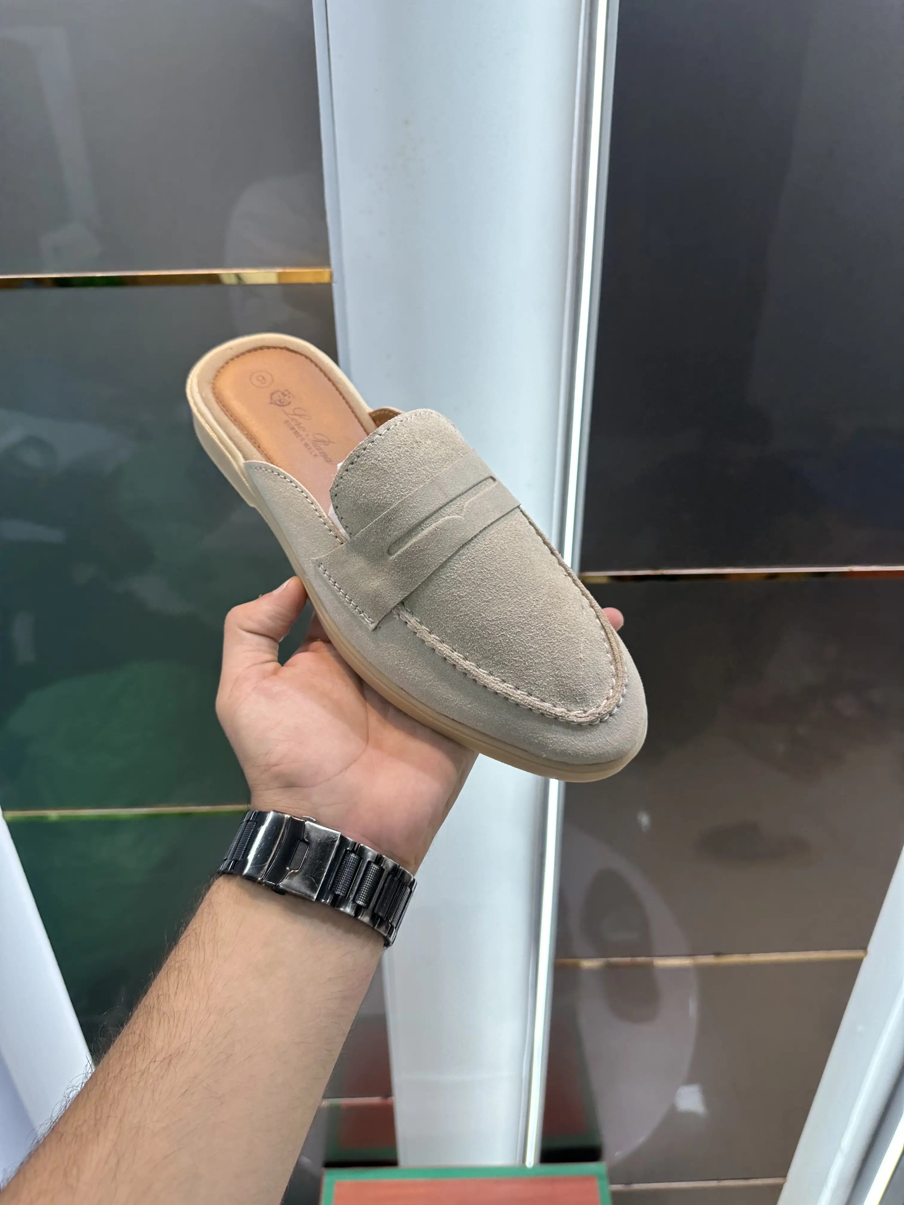 Loro_Piana Slip-Ons Beige