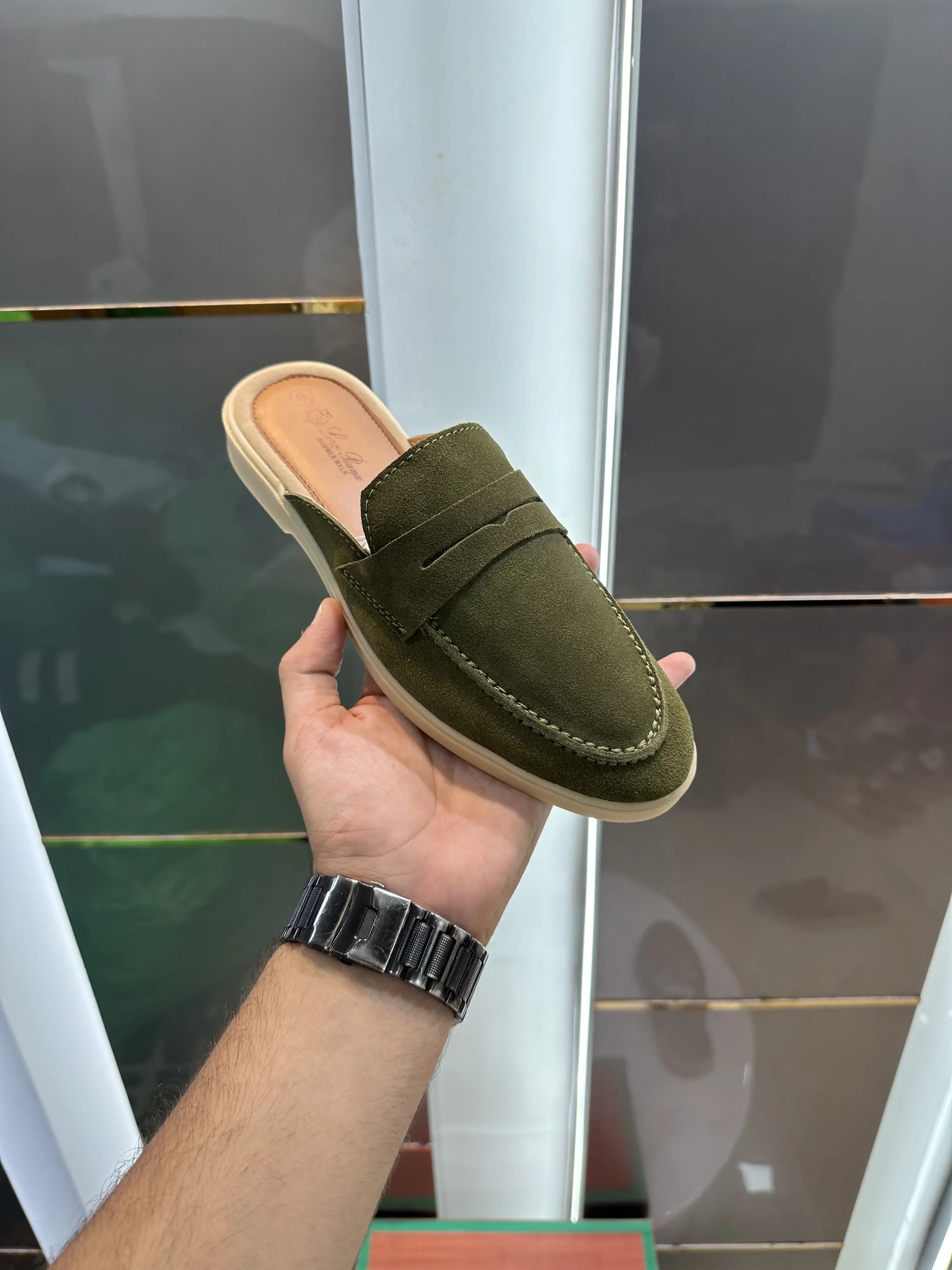 Loro_Piana Slip-Ons Olive Main image