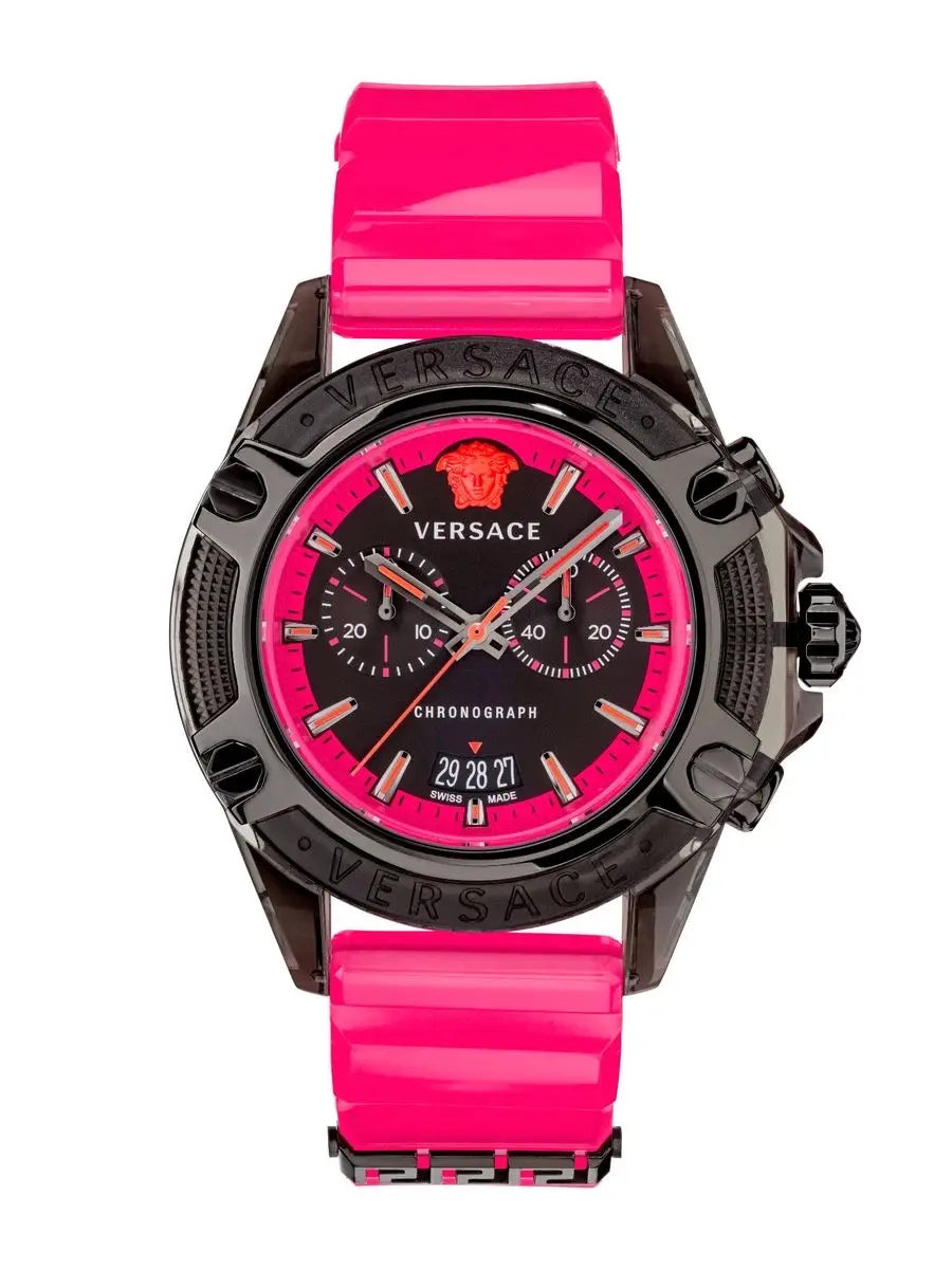Versace VEZ700221 Icon Active Chronograph Unisex Watch Authentic Store Quality