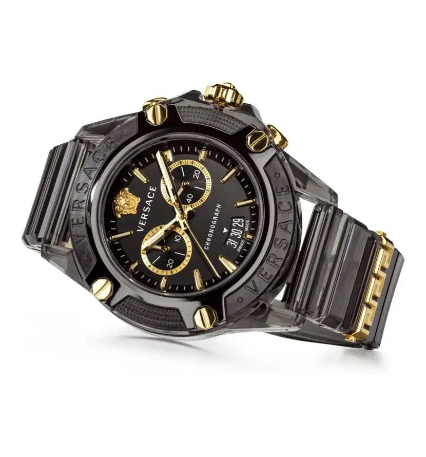 Versace VEZ700421 Icon Active Chronograph Unisex Watch Authentic Store Quality