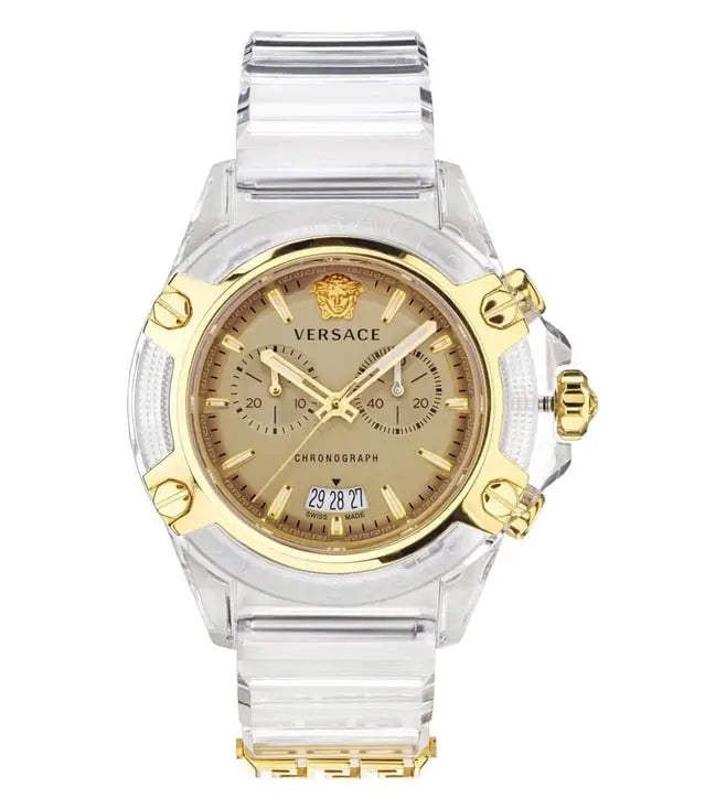 Versace VEZ700121 Icon Active Chronograph Unisex Watch Authentic Store Quality