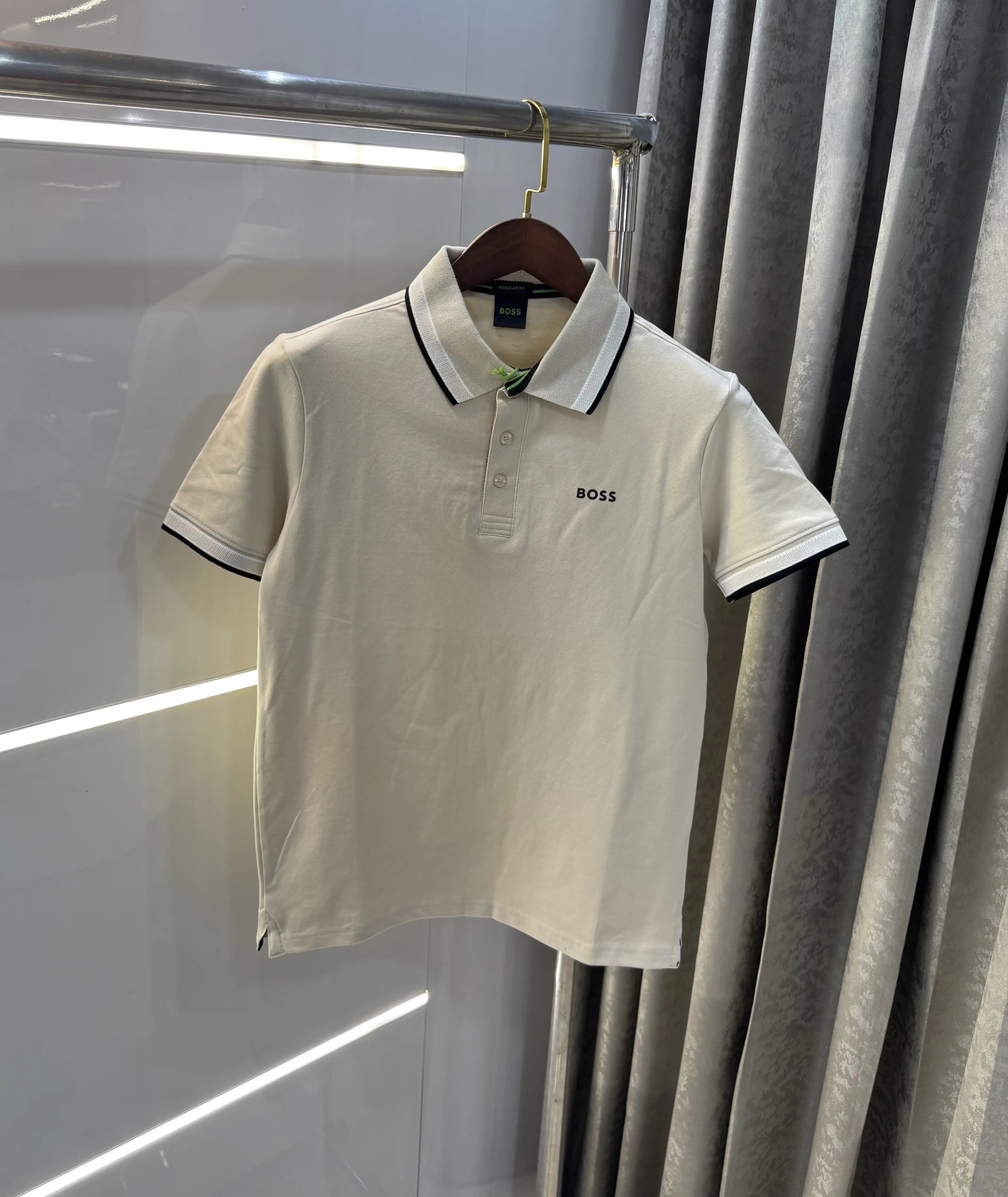 Hugo  Bos s Beige Logo Work Premium Polo T-shirt Secondary image