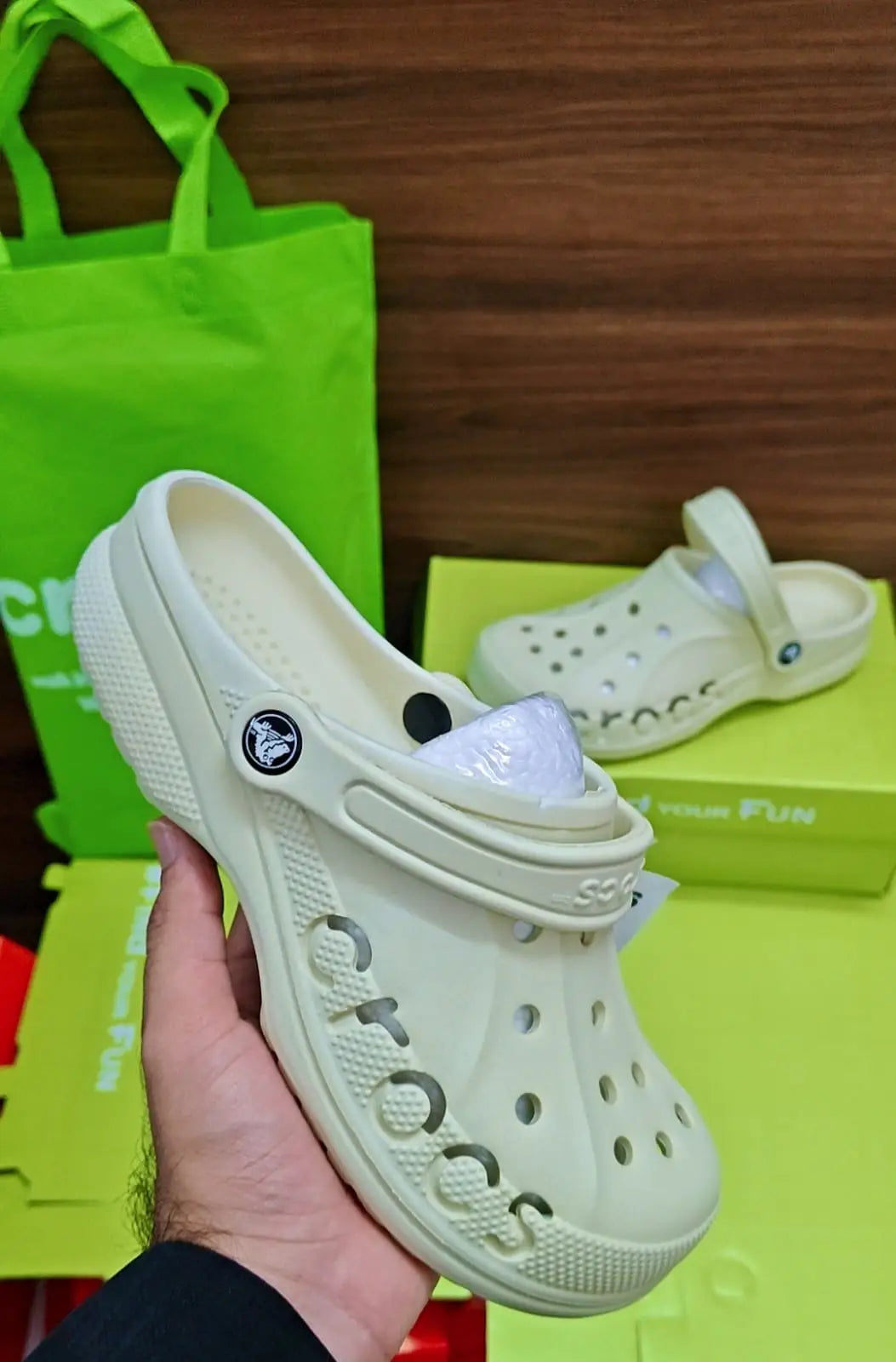 Crocs Baya CLOGS BEIGE CREAM(FIX)