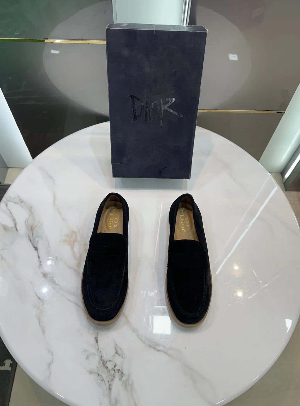 Dior_Black Premium Suede Leather Formal