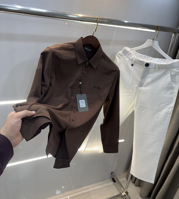 Loro Piana Brown White Italian Imported Combo