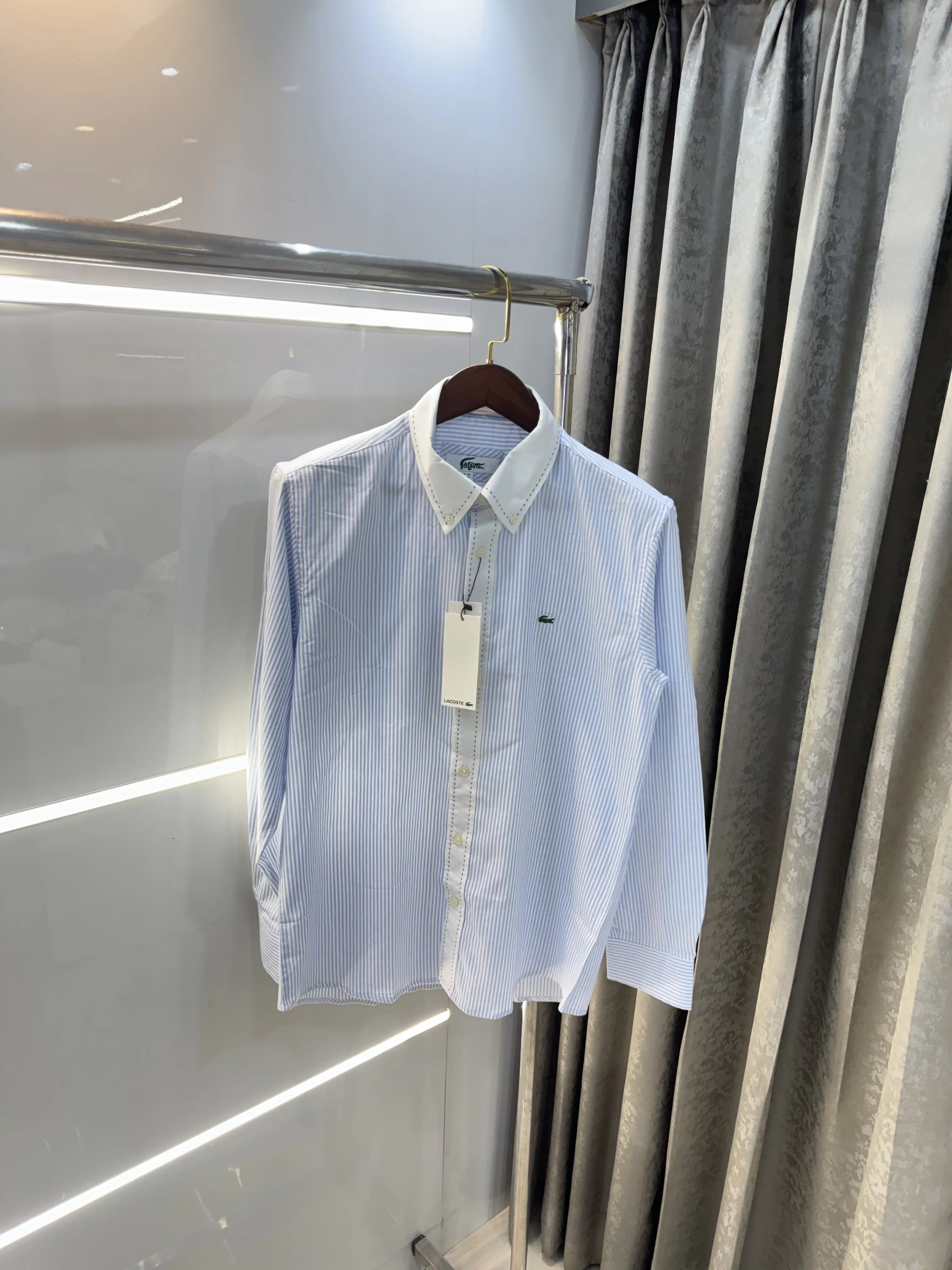 Lacost e Sky Blue Embroidery Logo Premium Oxford Shirt Secondary image