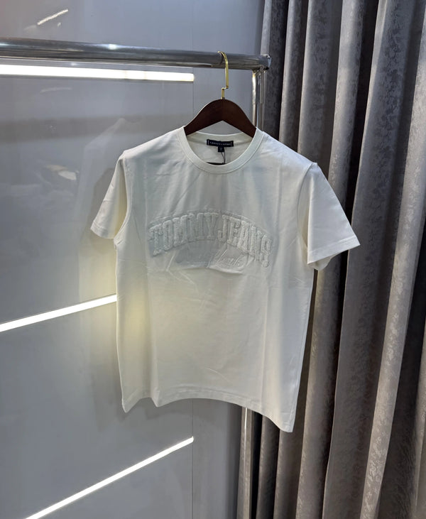 Tommy Hilfige r White Embroidery Logo Premium T-Shirt