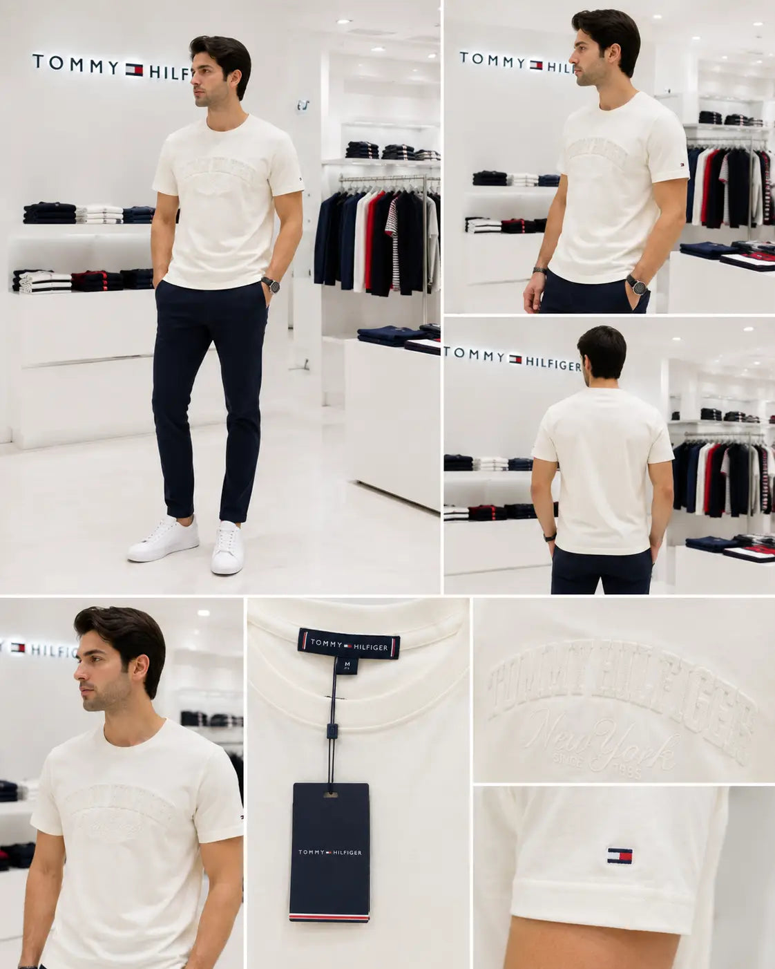Tommy Hilfige r White Embroidery Logo Premium T-Shirt Main image