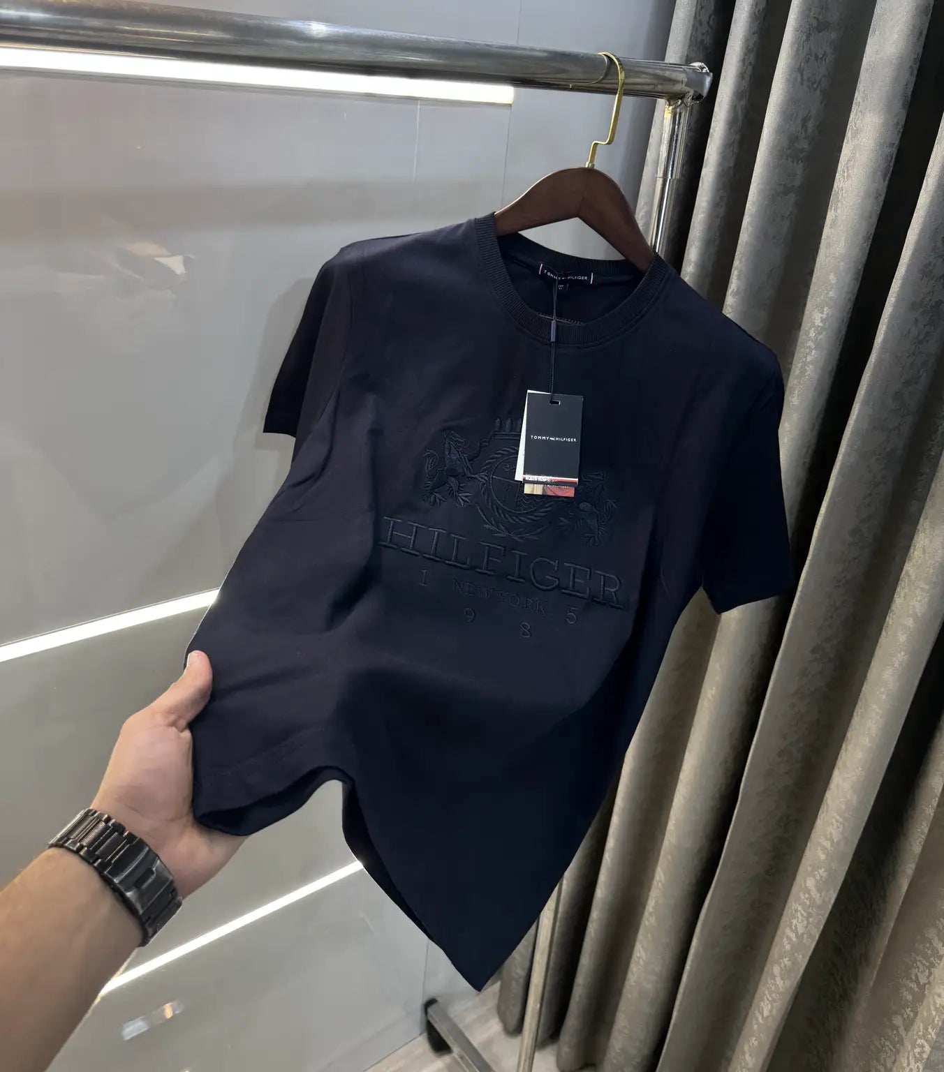 Tommy Hilfige r Navy Blue Embroidery Logo Premium T-Shirt Secondary image