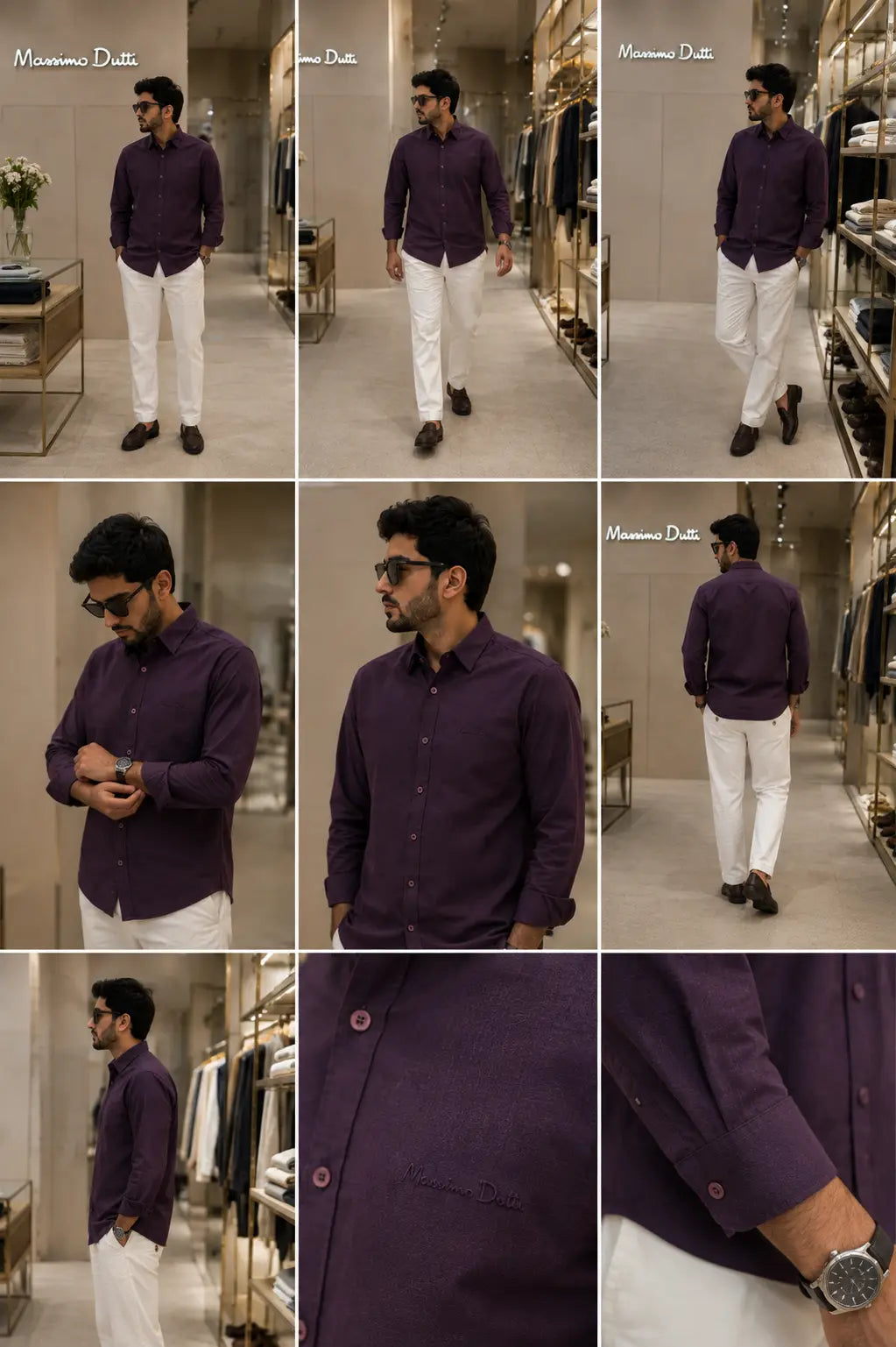 Massimo Dutti Wine White Italian Imported Combo Secondary image
