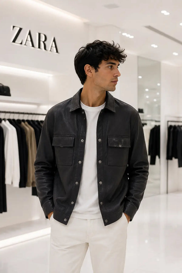 Zar a Black Designer Classic Bomber Jacket