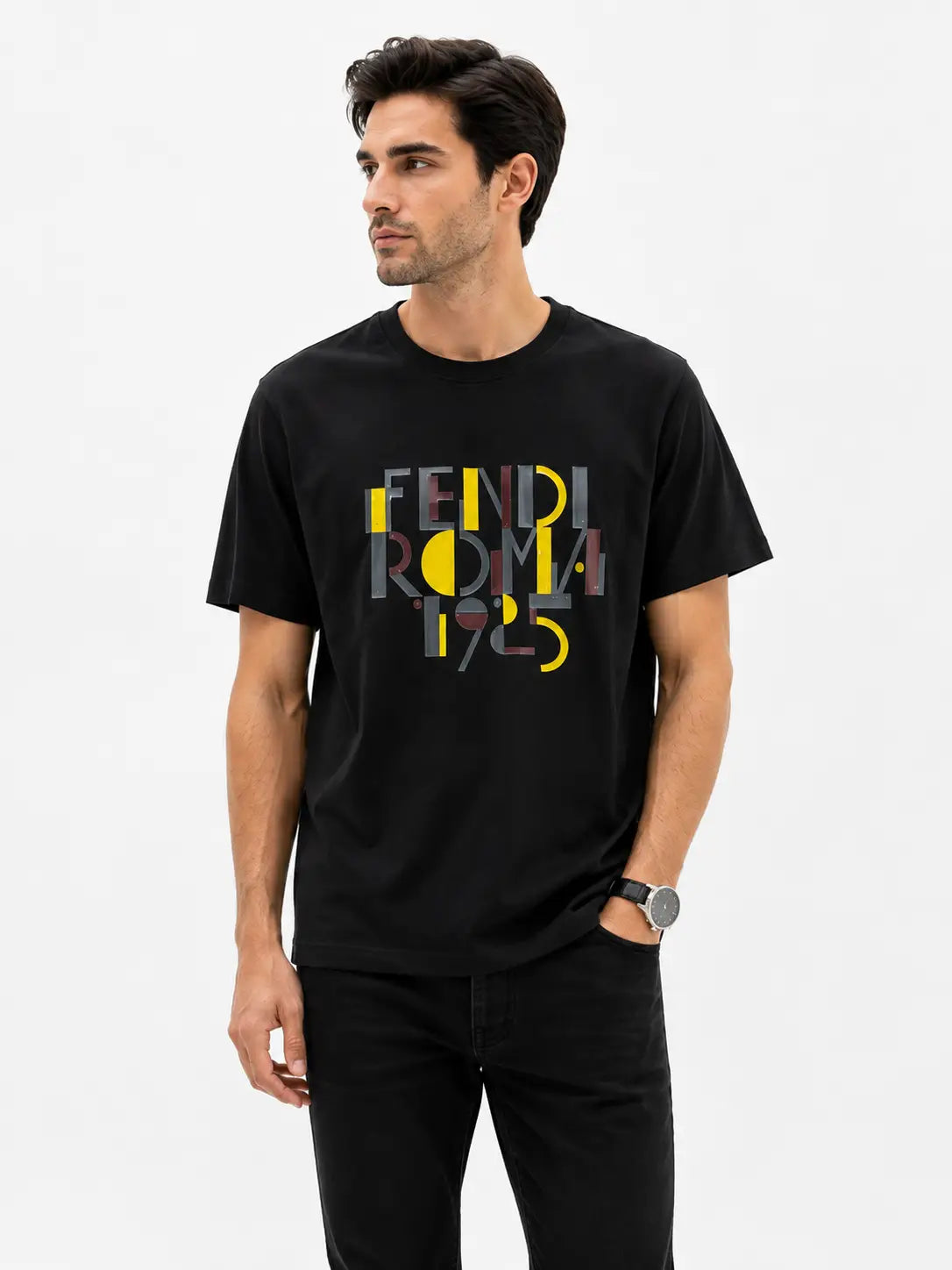 Fend i Black BLogo Work Imported T-Shirt Secondary image