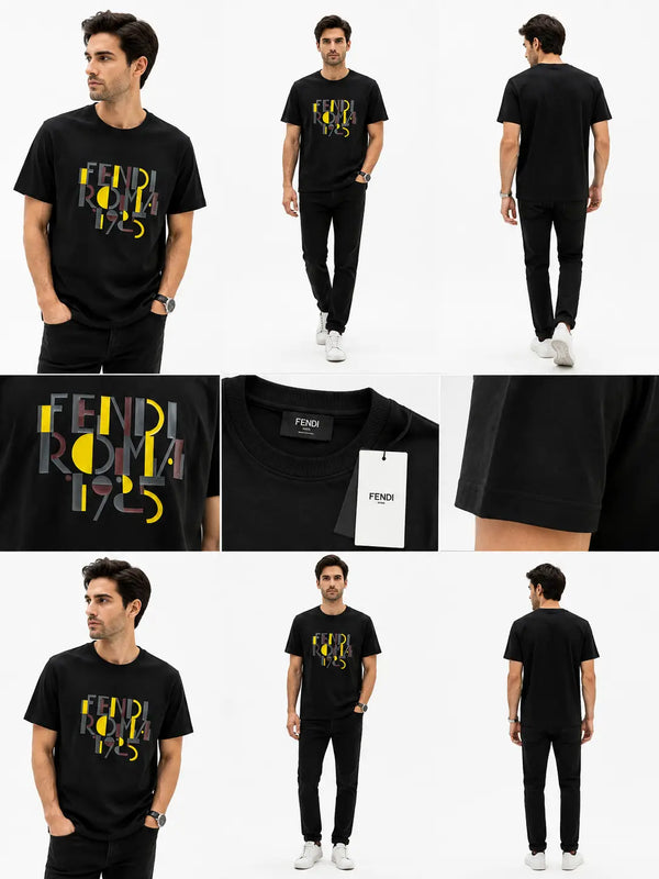 Fend i Black BLogo Work Imported T-Shirt