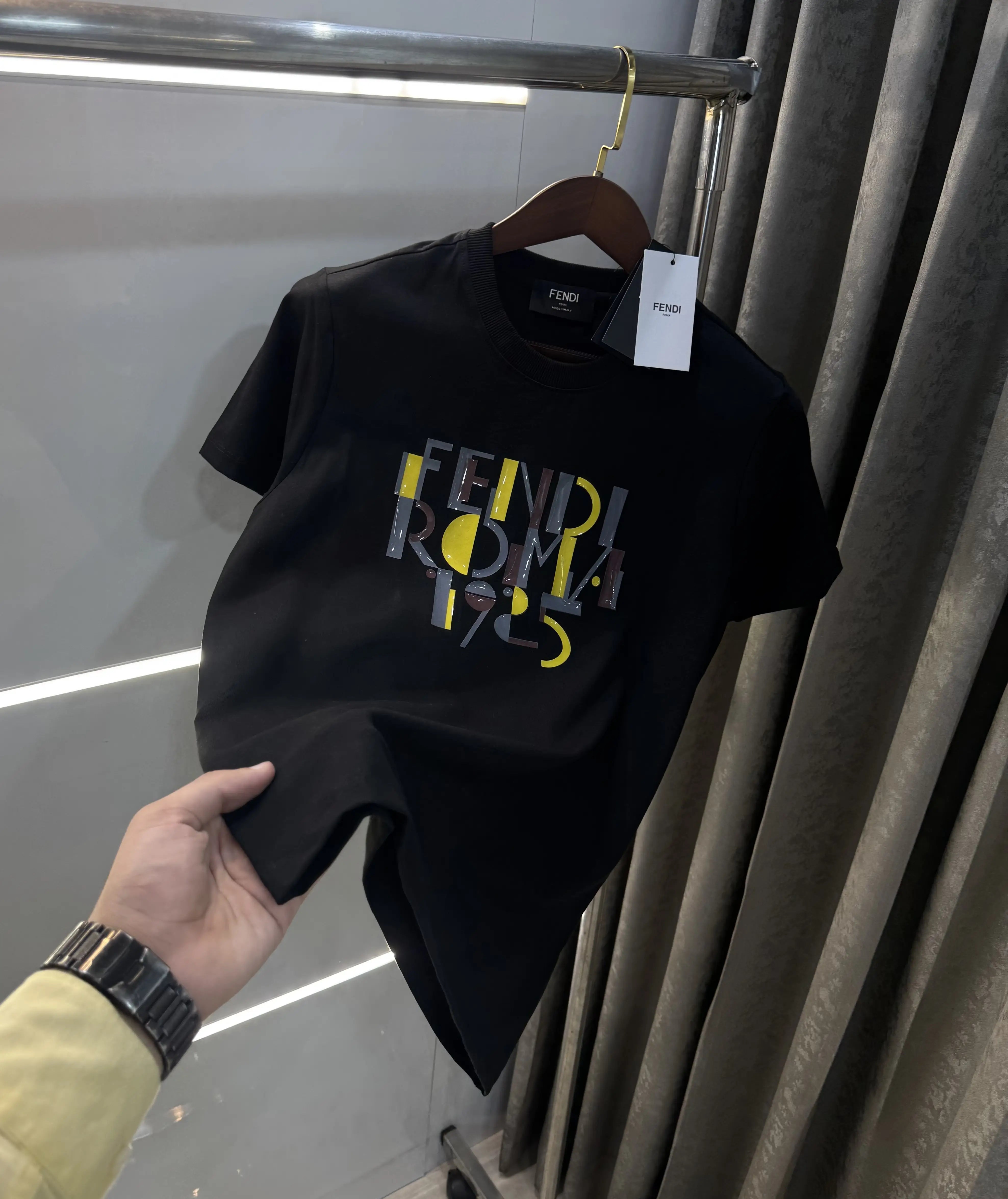 Fend i Black BLogo Work Imported T-Shirt Main image