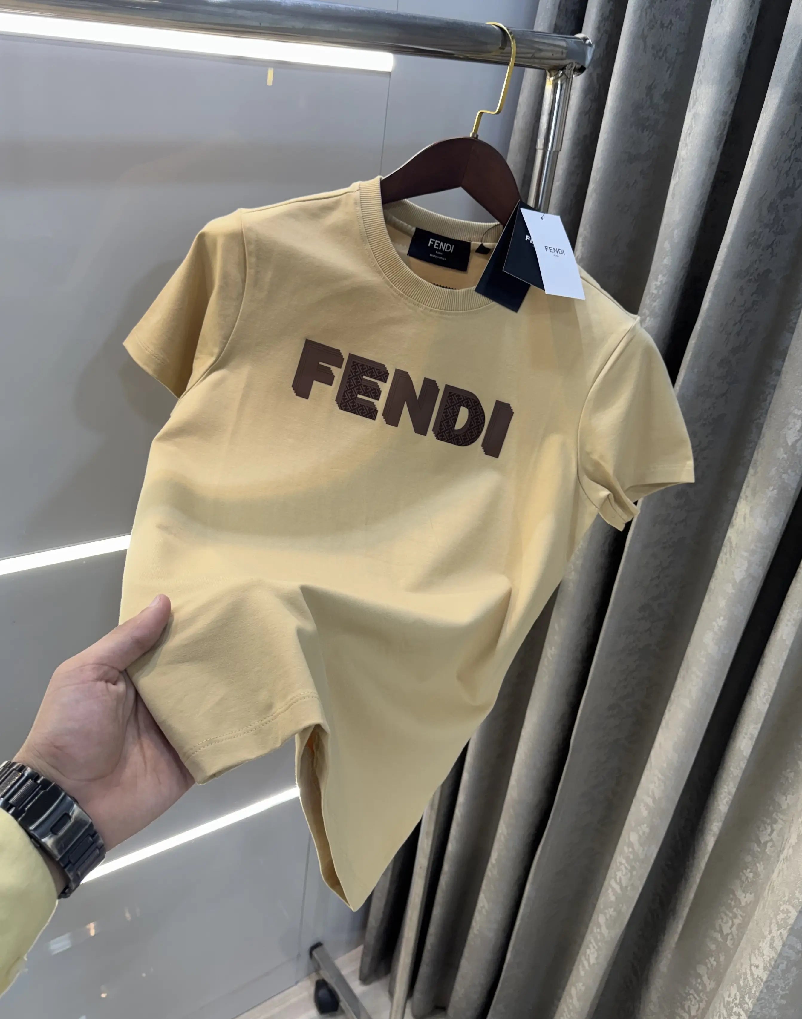 Fend i Beige Logo Work Imported T-Shirt Secondary image