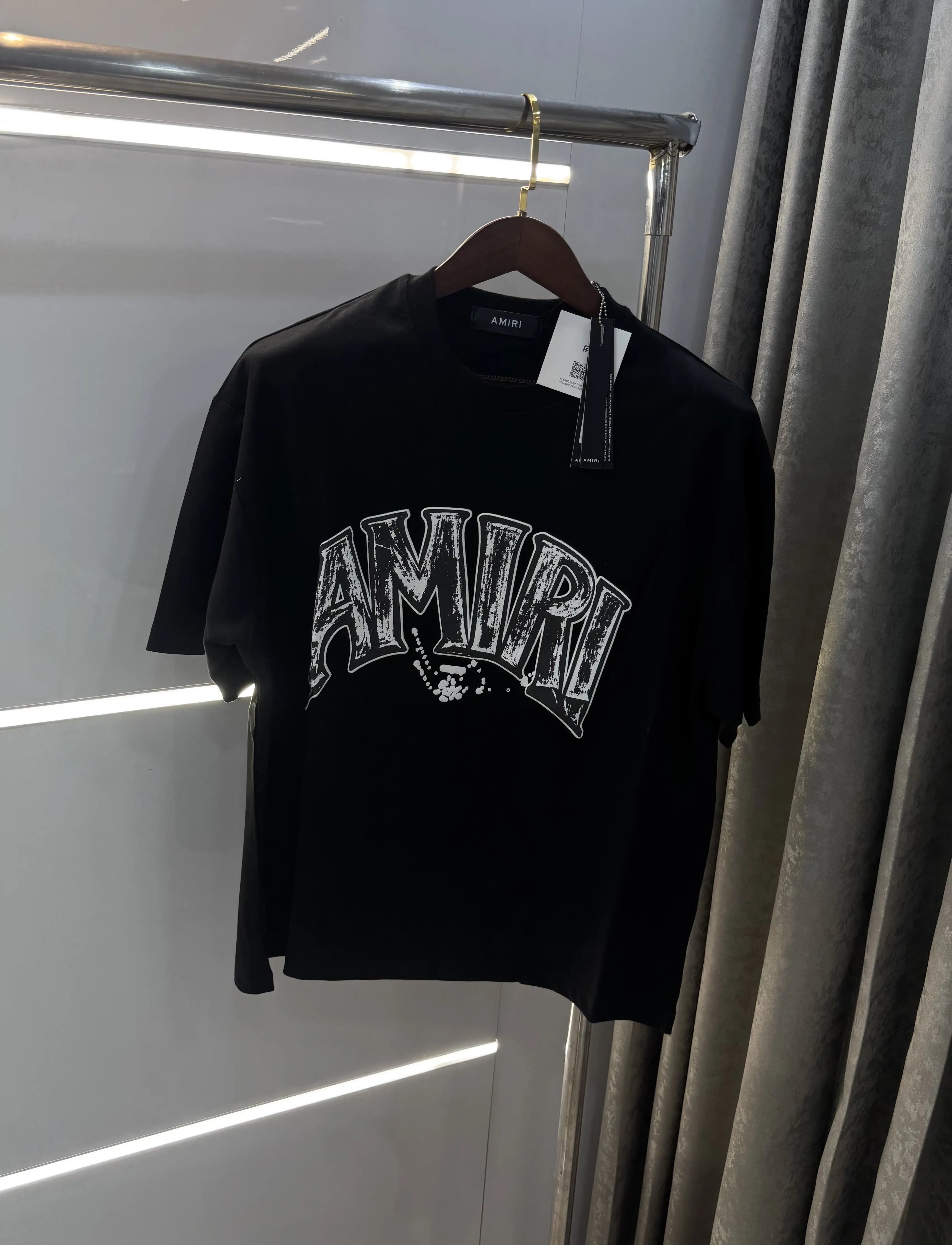 Amir i Black Logo Work Imported Oversized T-Shirt