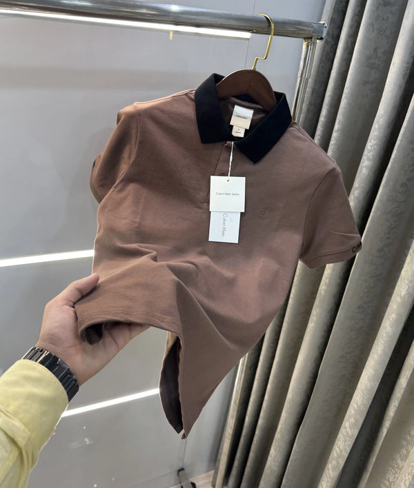 Calvin  Klein Brown Premium Polo T-Shirt